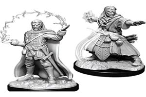 WizKids Upainted Miniature: Male Human Wizard