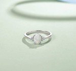 Stunning Opal Halo Ring in Sterling Silver