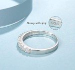 FANCIME Sterling Silver Fire Opal Engagement Ring