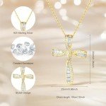 FANCIME Gold Cross Necklace with Twisted Infinity Design