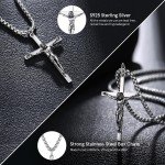 Sterling Silver Crucifix Cross Necklace
