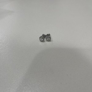 Halo Silver Victory Ring Stud Earrings