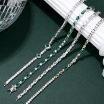 Personalized Birthstone Sterling Silver Tennis Bracelets