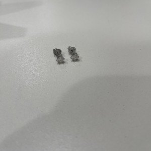 FANCIME "Little Daisy" 14k White Gold Earrings