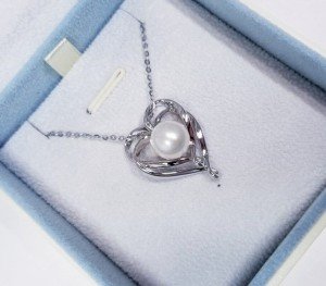 June Birthstone Pearl Sterling Silver Necklace
