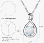 Ethereal Opal Infinity Necklace in Sterling Silver