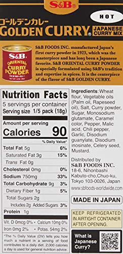S&B Japanese Golden Curry Mix 3.2 oz