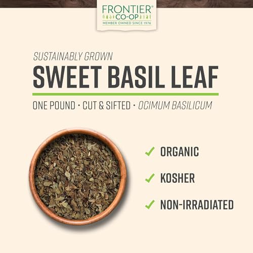 Organic Sweet Basil Leaf, 1 lb - Gourmet Spice