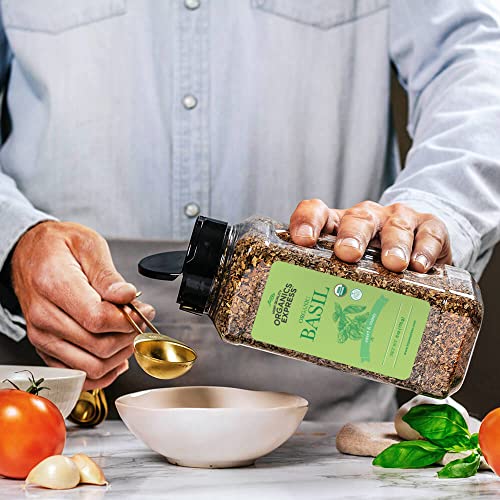 Organic Basil Leaves - Dried, Non-GMO, 6 oz