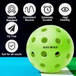 Navona Premium 40-Hole Outdoor Pickleball Balls Set