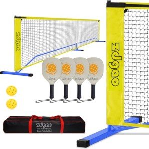 Zdgao Pickleball Set with 4 Paddles and Net