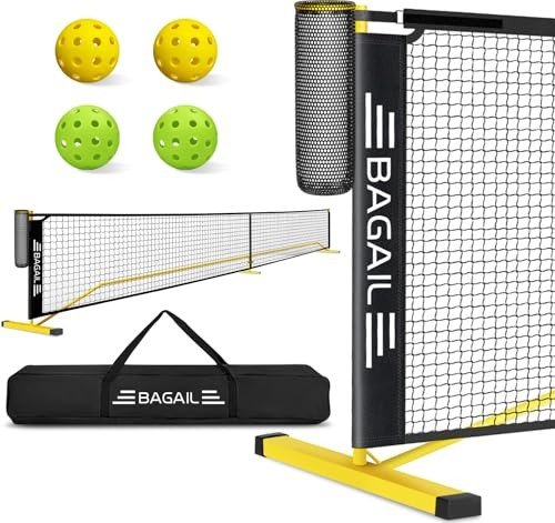 BAGAIL Portable Pickleball Net Set with Collector