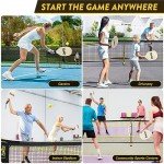 Portable Regulation Pickleball Net with Wheels