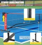 Portable Pickleball Net Set with Wheels, Red