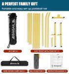 BAGAIL Portable Pickleball Net Set with Collector