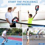 Portable Pickleball Net Set with Wheels & Paddles