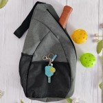 Pickleball Keychain Gift for Enthusiasts - Blue