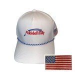 Patriotic USA Snapback Trucker Hat for Pickleball