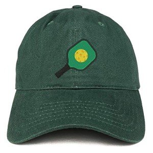 Embroidered Cotton Pickleball Dad Hat - Hunter