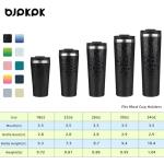 18oz Black Leopard Insulated Tumbler with Lid & Straw