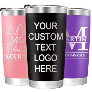 Custom Engraved Name Tumbler with Lid and Straw