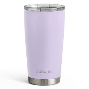 SANDJEST 20oz Purple Stainless Steel Travel Tumbler