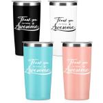 4-Pack Awesome Thank You Insulated Travel Tumblers