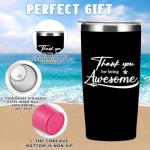 4-Pack Awesome Thank You Insulated Travel Tumblers