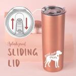 20oz Rose Gold Great Dane Travel Tumbler