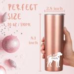 20oz Rose Gold Great Dane Travel Tumbler