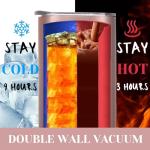 20oz Rose Gold Great Dane Travel Tumbler