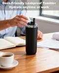 16 oz Insulated Coffee Tumbler with Straw