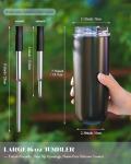 16 oz Insulated Coffee Tumbler with Straw