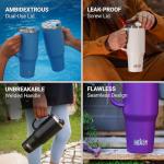 50oz Insulated Tumbler with Handle and Straw