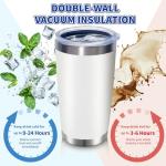 36 Pack 20oz Stainless Steel Tumblers with Straws