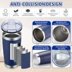 36 Pack 20oz Stainless Steel Tumblers with Straws