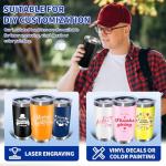 36 Pack 20oz Stainless Steel Tumblers with Straws