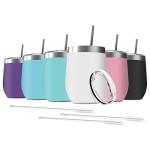 12 oz Stainless Steel Wine Tumblers - 6 Pack