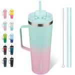 26oz Insulated Tumbler with Handle and Straw