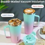 26oz Insulated Tumbler with Handle and Straw