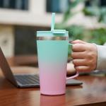 26oz Insulated Tumbler with Handle and Straw
