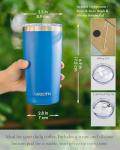 Sapphire Blue Travel Coffee Tumbler 20oz