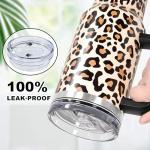 40 oz Leak-Proof Cheetah Tumbler with Handle