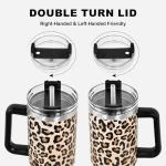 40 oz Leak-Proof Cheetah Tumbler with Handle