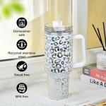 40 oz Leak-Proof Cheetah Tumbler with Handle