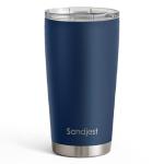 SANDJEST 20oz Navy Stainless Steel Tumbler
