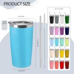 20 Pack Insulated Stainless Steel Tumblers - Assorted Colors