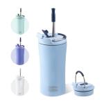 Blue Stainless Steel 12 oz Coffee Tumbler with Straw