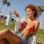 Blue Stainless Steel 12 oz Coffee Tumbler with Straw