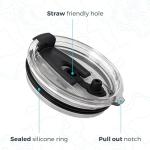 20 oz Rose Insulated Tumbler with Straw